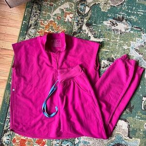 Figs Scrubs Set Raspberry Sorbet Rafaela Zamora